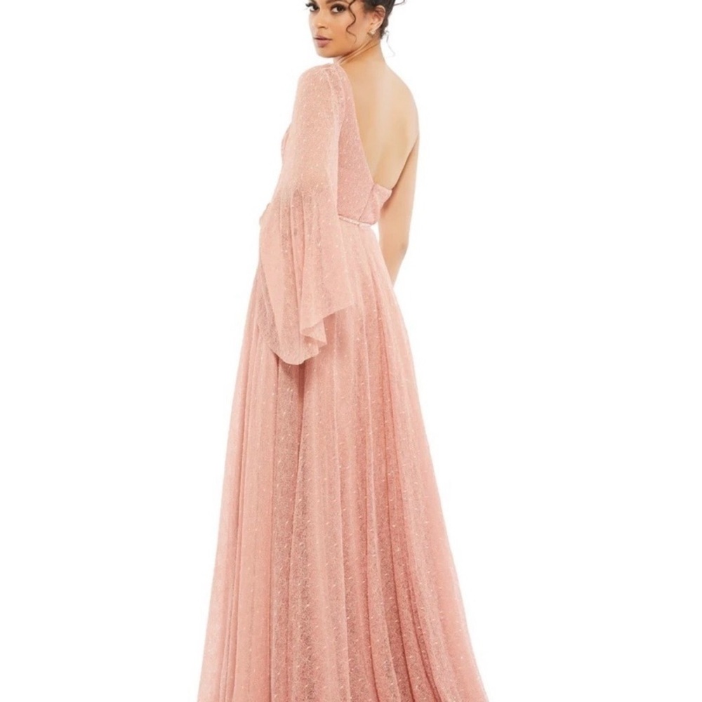 Mac Duggal One-Shoulder Blush Pink Evening Gown - Picture 2 of 5
